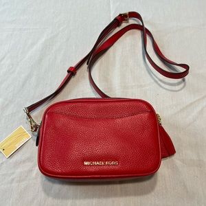 Michael Kors red leather clutch purse or Fanny pack
